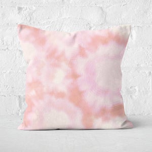 Tie Dye Pink Square Cushion
