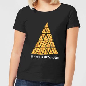 25th Birthday In Pizza Women's T-Shirt - Black