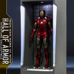 Hot Toys Marvel Miniature Figure: Iron Man 3 - Iron Man Mark 7 (with Hall of Armor)
