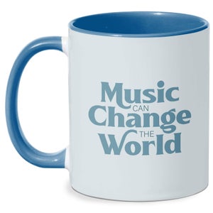 Music Can Change The World Mug - White/Blue