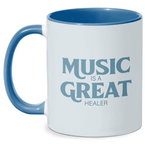 Music Is A Great Healer Mug - White/Blue