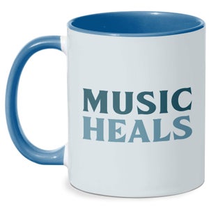 Music Heals Mug - White/Blue