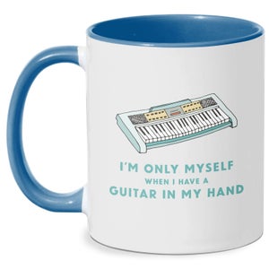 I'm Only Myself When I Have A Keyboard In My Hand Mug - White/Blue