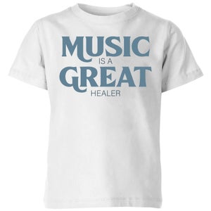 Music Is A Great Healer Kids' T-Shirt - White
