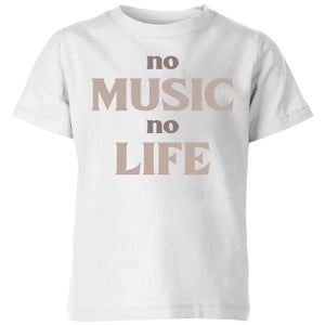No Music No Life Kids' T-Shirt - White