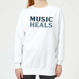 Music Heals Women's Sweatshirt - White