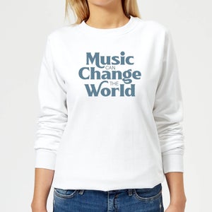 Music Can Change The World Women's Sweatshirt - White