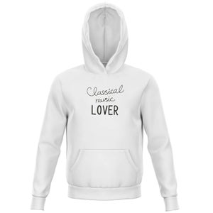 Classical Music Lover Kids' Hoodie - White