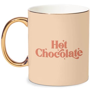 Hot Chocolate Bone China Gold Handle Mug