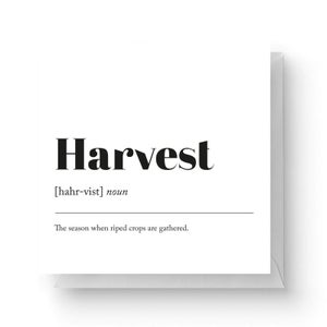 Harvest Square Greetings Card