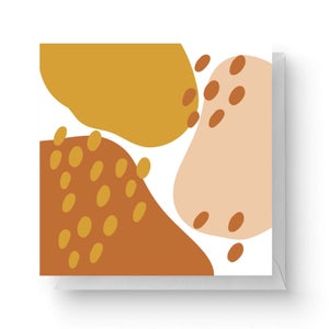Autumn Spots Square Greetings Card