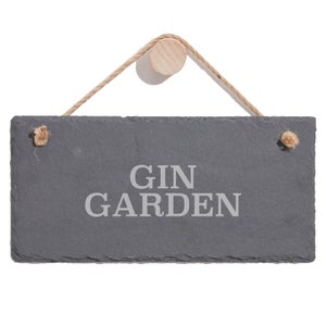 Gin Garden Engraved Slate Hanging Sign