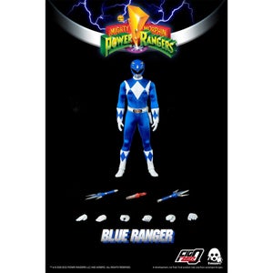 Figura a escala 1:6 de los Power Rangers azules de ThreeZero