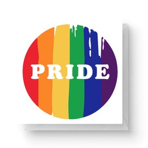 Pride Badge Square Greetings Card (14.8cm x 14.8cm)