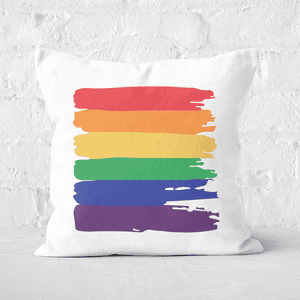 Pride Rainbow Paint Square Cushion