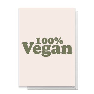 100% Vegan Greetings Card