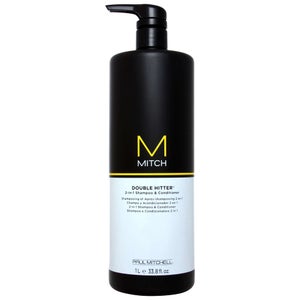 Paul Mitchell Mitch Double Hitter 2-in-1 Shampoo and Conditioner Salon Size 1000ml