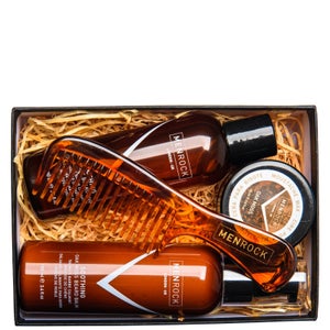 Men Rock Soothing Beard Care Kit - Beardy Beloved (Beard Shampoo, Beard Balm, Moustache Wax, Beard Comb) (Worth £42.90)