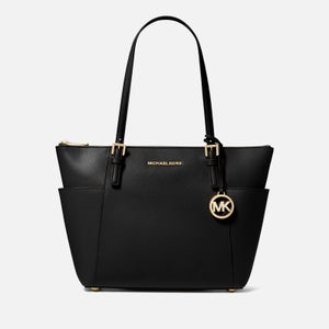 MICHAEL Michael Kors Women's Jet Set East West Top Zip Tote Bag - Black