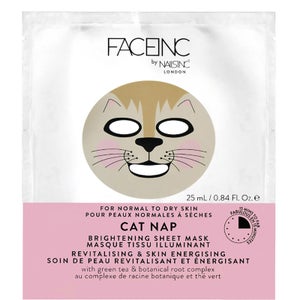 FACEINC by nails inc. Cat Nap Brightening Sheet Mask - Revitalising and Skin Energising