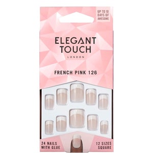 Elegant Touch Natural French Nails - 126 (S) (Pink)