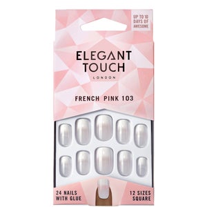 Elegant Touch Natural French Nails - 103 (M) (Pink) (Fade Tip)