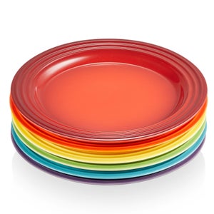 Le Creuset Stoneware Rainbow Plates (Set of 6)
