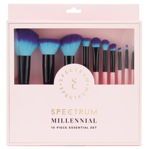 Spectrum Millennial Pink 10 Piece Pink Essential Makeup Brush Set