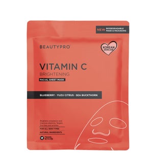 BEAUTYPRO Brightening Collagen Sheet Mask with Vitamin C