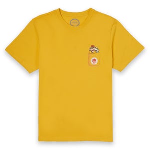 Nintendo Super Mario Bowser Pocket Men's Yellow T-Shirt