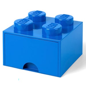 LEGO Aufbewahrungsbox 4 Noppen - Mit Schublade (Hellblau)