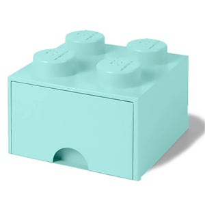 Ladrillo de almacenamiento LEGO (4 espigas) - 1 cajón - Azul claro