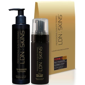 LDN : SKINS Luxury Mousse & Lotion Gift Set - Tone 3 Medium/Dark (Worth £53.00)