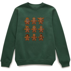 Star Wars Gingerbread Characters Green Christmas Sweater