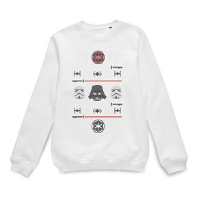 Star Wars Imperial Knit Unisex Weihnachtspullover – Weiß