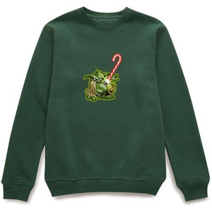 Star Wars Candy Cane Yoda Green Christmas Sweatshirt