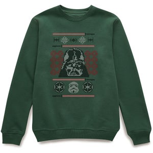 Star Wars Darth Vader Face Knit Green Christmas Sweatshirt