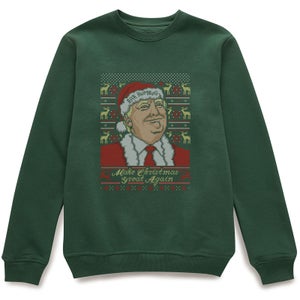 Make Christmas Great Again Men's Green Christmas Sweater