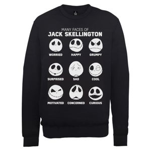 Disney The Nightmare Before Christmas Jack Pumpkin Faces Noir Sweatshirt