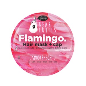 Bear Fruits Flamingo – Haarmaske Und Haube
