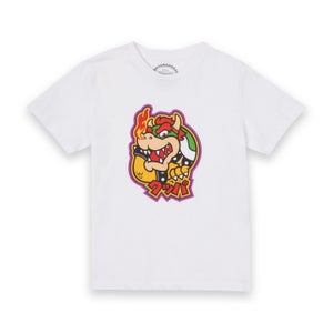 Nintendo Super Mario Bowser Kanji Kids' T-Shirt - White