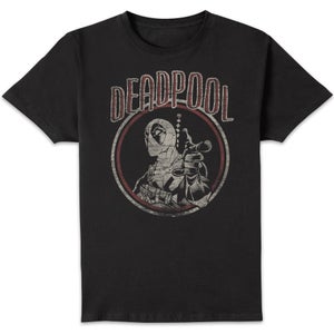 Marvel Deadpool Vintage Circle Men's T-Shirt - Black