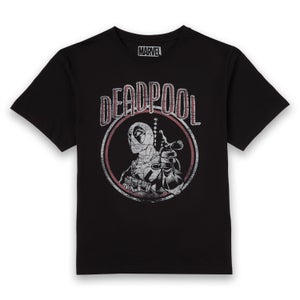 T-Shirt Homme Deadpool Effet Vintage Marvel - Noir