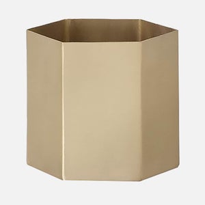 Ferm Living Hexagon Pot - Large - Brass