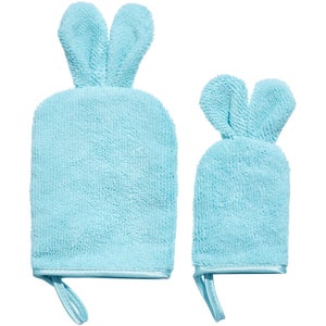 GLOV® Kids' Gentle Water-Only Skin Cleansing Mitts - Blue (Pack of 2)