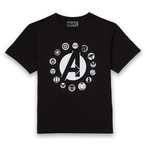 Avengers Team Logo Herren T-Shirt - Schwarz