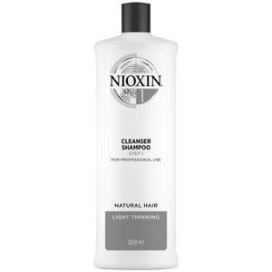 NIOXIN 3-Part System 1 Cleanser Shampoo for Natural Hair with Light Thinning 1000ml
