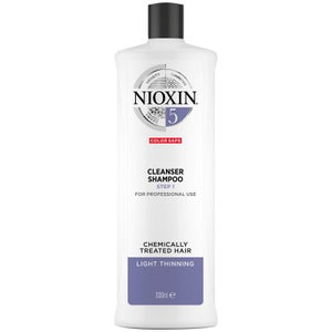 NIOXIN 3-Part System 5 Cleanser Shampoo for Chemically Treated Hair with Light Thinning 1000ml