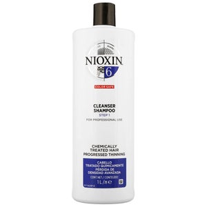 Nioxin 3D Care System System 6 Step 1 Color Safe Cleanser Shampoo: For Chemically Treated Hair With Progressed Thinning 1000ml