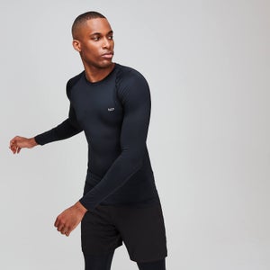 Męska koszulka treningowa z długimi rękawami typu Baselayer z kolekcji Essentials MP – czarna